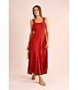 Vince Camuto Square Neck Sleeveless Shift Maxi Dress, Color:Chili - Image 8