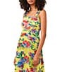 Color:Cool Lime - Image 3 - Square Neck Sleeveless Slip Maxi Dress