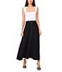 Vince Camuto Stretch Crepe A-Line Maxi Skirt, Color:Rich Black - Image 3