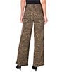 Vince Camuto Stretch Denim Leopard Print Wide Leg Jeans, Color:Khaki Haze - Image 2
