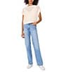 Vince Camuto Sweater Pointelle Crew Neck Short Sleeve Vest, Color:Milk - Image 3