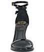 Color:Black - Image 3 - Tanvie Flower Embellished Patent Leather Sandals