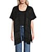 Vince Camuto Textured Shiny Knit Topper - Image 1