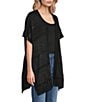 Vince Camuto Textured Shiny Knit Topper - Image 3