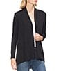 Color:Rich Black - Image 1 - Long Sleeve Tunic Knit Cardigan
