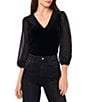 Vince Camuto V-Neck 3/4 Sleeve Top - Image 1