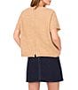 Vince Camuto V-Neck Dolman Short Sleeve Top, Color:Latte Heather - Image 2