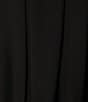 Color:Black - Image 5 - V-Neck Long Chiffon Sleeve Crepe Sheath Dress