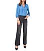 Vince Camuto V Neck 3/4 Sleeve Blouse - Image 3