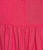 Color:Pink - Image 3 - V Neck Short Sleeve Midi Dress