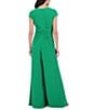Vince Camuto V-Neck Short Sleeve Twist Front Jumpsuit, Color:Kelly - Image 2