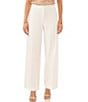 Color:New Ivory - Image 1 - Wide Leg Front Pleat Soho Stretch Twill Tailored Pants
