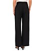 Color:Rich Black - Image 2 - Wide Leg High Rise Pleat Front Pocketed Pants
