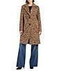 Vince Camuto Wool Blend Leopard Print Notch Collar Boyfriend Fit Walker Coat, Color:Leopard - Image 4