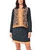 Vince Camuto Coordinating Woven Border Print Point Collar Long Sleeve Button Front Shirt, Color:Deep Forest - Image 1