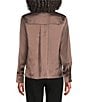 Vince Camuto Woven Feather Trim Button Down Blouse - Image 4