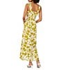 Vince Camuto Woven Floral Print Square Neck Sleeveless Shift Maxi Dress, Color:Green Oasis - Image 2