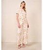 Vince Camuto Woven Floral Printed Wide Leg Drawstring Coordinating Pants - Image 3