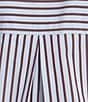 Vince Camuto Woven Long Sleeve Stripe Button Front Top - Image 4