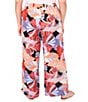 Vince Camuto Plus Size Woven Tropical Palm Print Drawstring Waist Wide Leg Pants, Color:Serene Sky - Image 2