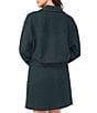Vince Camuto Woven Point Collar Long Sleeve Cropped Coordinating Jacket - Image 2