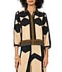 Vince Camuto Woven Short Sleeve Printed Coordinating Top - Image 1