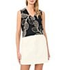 Vince Camuto Woven V-Neck Floral Print Sleeveless Tank - Image 1