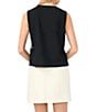 Vince Camuto Woven V-Neck Floral Print Sleeveless Tank - Image 2