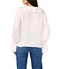 Vince Camuto Woven V-Neck Long Sleeve Ruffle Blouse - Image 2