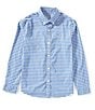 Vineyard Vines Big Boys Arawak Gingham Button Up Sportshirt, Color:Blue Bay - Image 1
