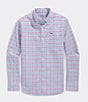 Vineyard Vines Big Boys Long Sleeve On-The-Go BRRR Shirt, Color:Pink - Image 1