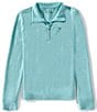 Vineyard Vines Big Boys Saltwater 1/4 Zip Pullover, Color:Aqua Ocean - Image 1