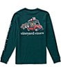 Vineyard Vines Santa Driving Long Sleeve Pocket T-Shirt - Image 1