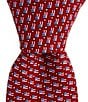 Vineyard Vines USA Micro Flag Printed Narrow 3#double; Silk Tie, Color:Red - Image 1