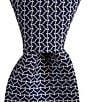 Vineyard Vines Whale Tail Geo Printed Narrow 3#double; Tie, Color:Moonshine - Image 1