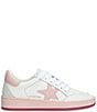 Color:Raspberry/Baby Pink - Image 2 - Denisse Colorblock Pop Outsole Retro Sneakers