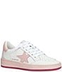 Color:Raspberry/Baby Pink - Image 1 - Denisse Colorblock Pop Outsole Retro Sneakers