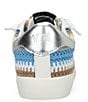 Color:Blue/Brown Crochet Multi - Image 3 - Flair Crochet Multi-Striped Knit Sneakers