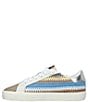 Color:Blue/Brown Crochet Multi - Image 4 - Flair Crochet Multi-Striped Knit Sneakers