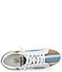 Color:Blue/Brown Crochet Multi - Image 6 - Flair Crochet Multi-Striped Knit Sneakers