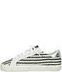 Color:Black/White Crochet - Image 4 - Flair Striped Knit Sneakers