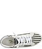Color:Black/White Crochet - Image 6 - Flair Striped Knit Sneakers