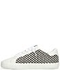 Color:Black/White Natural Checkered - Image 4 - Flair Woven Checkered Sneakers