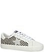 Color:Black/White Natural Checkered - Image 1 - Flair Woven Checkered Sneakers