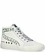 Color:Metallic Green/White - Image 1 - Gadol High Top Shimmer Lace Sneakers