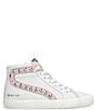 Color:Grey/Baby Pink Pop - Image 2 - Gadol High Top Suede Sneakers