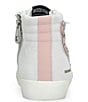 Color:Grey/Baby Pink Pop - Image 3 - Gadol High Top Suede Sneakers