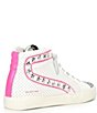 Color:Neon Pink Pop - Image 2 - Gadol Star Studded Glitter High-Top Retro Sneakers