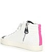 Color:Neon Pink Pop - Image 3 - Gadol Star Studded Glitter High-Top Retro Sneakers
