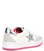Color:White/Pink/Silver - Image 2 - Girls' Taylor Glitter Star Sneakers (Youth)
